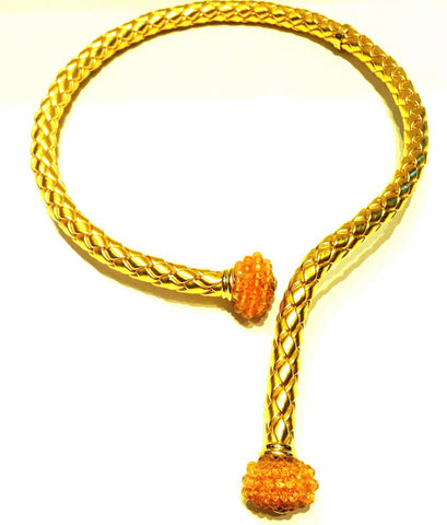 " Necklace with Orange Drop "