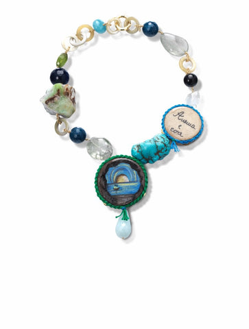 Amle' necklace with Tamburello and Turquoise
