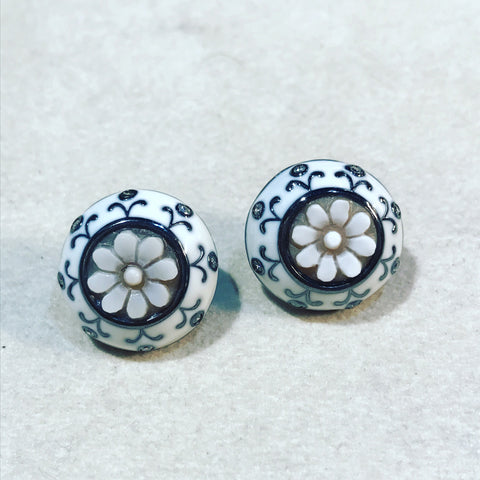 Earrings with Cameo " The Flowers "