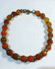 Orange Quartz and Bronze Necklace