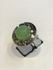 Ring in Silver 925 " Flat Green Quartz "