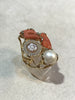 Ring with Cameo and Red Coral