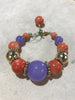 Cuff with Amethyst and Red Coral