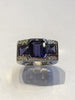 Ring with Blue Sapphires and Diamonds