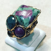 Ring with Multi Colour Quartz