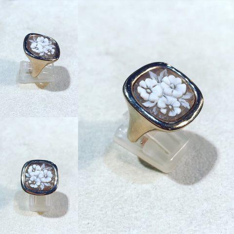 Ring with Cameo " Flowers"