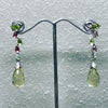 Pendant Earrings " Drops of Tormalines and Onyx "