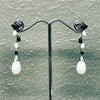 Pendant Earrings " Drops of Tormalines and Onyx "