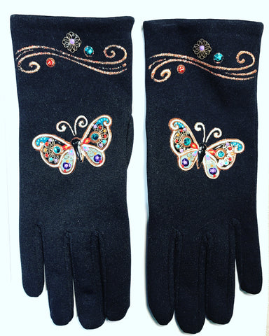 Gloves French Style : " Butterflies "