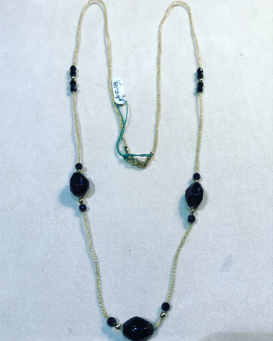 Necklace in Yellow Gold 18kt with Black Onyx " Oro Filato "