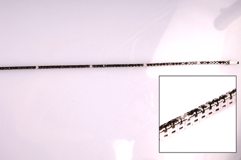 Tennis Bracelet with Black and White Diamonds  ( Small Size )