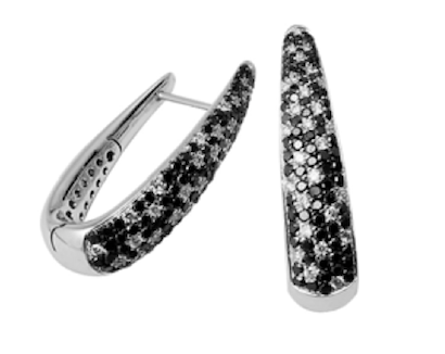 " Black and White Pave' Pendants "