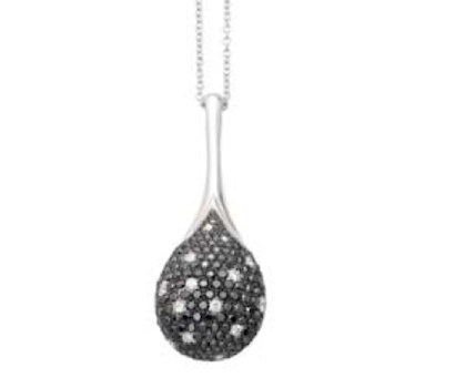 " Black and White Pave' Pendant "